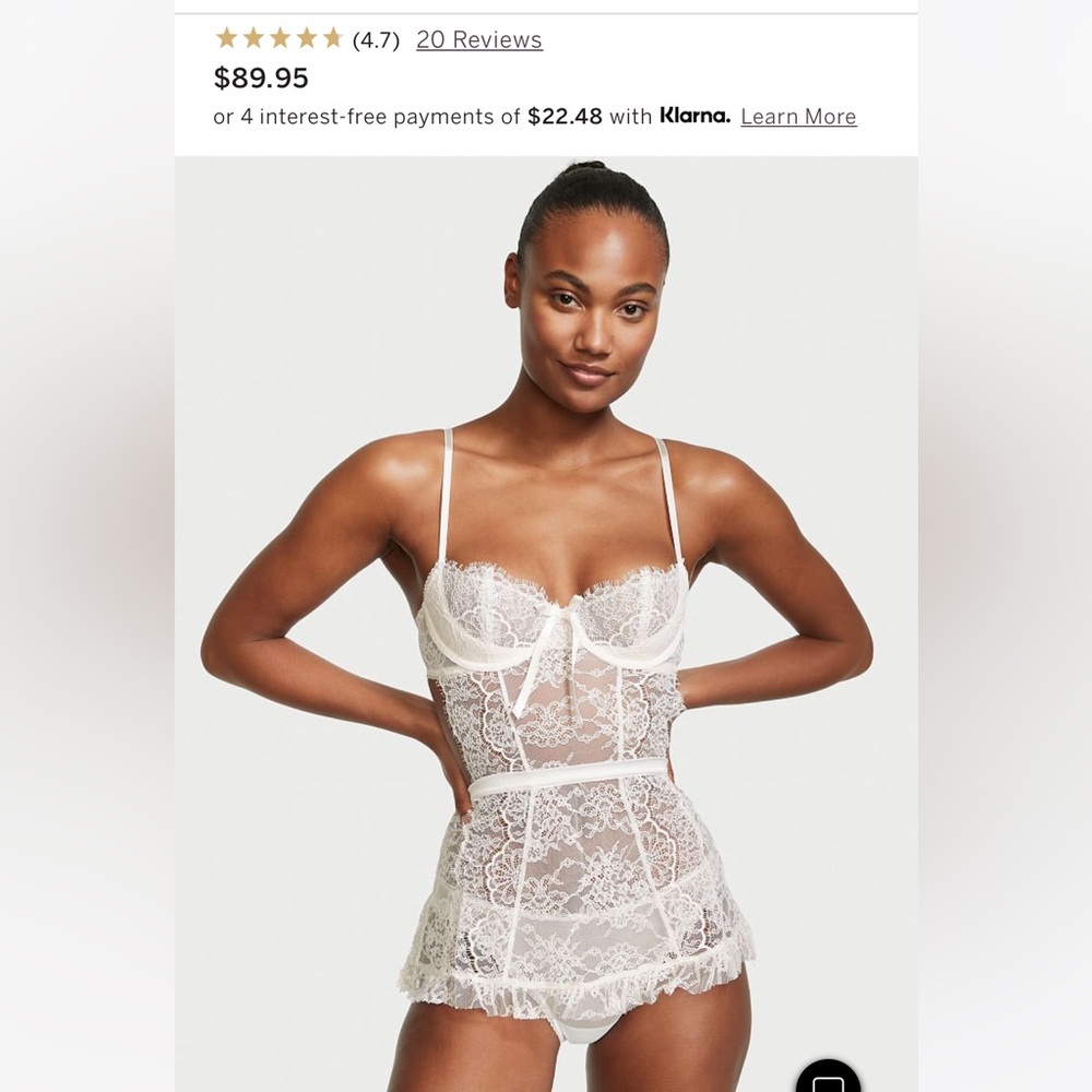 VS Wicked La Fleur Open Back Babydoll